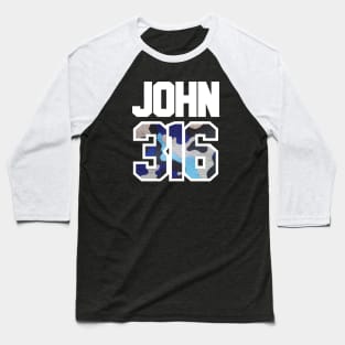 JOHN 3:16 - Bible Verse Baseball T-Shirt